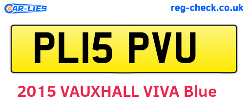 PL15PVU are the vehicle registration plates.