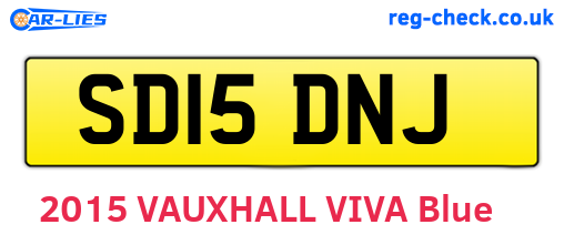 SD15DNJ are the vehicle registration plates.
