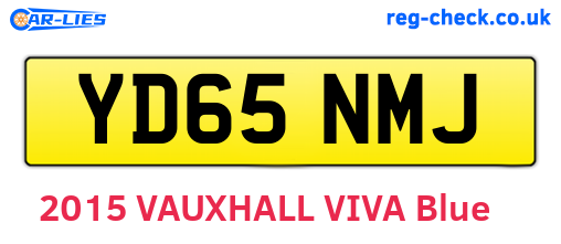 YD65NMJ are the vehicle registration plates.