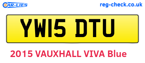 YW15DTU are the vehicle registration plates.