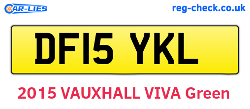 DF15YKL are the vehicle registration plates.