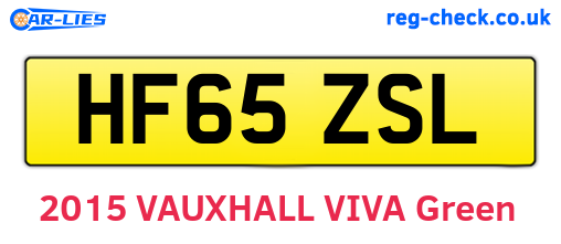 HF65ZSL are the vehicle registration plates.