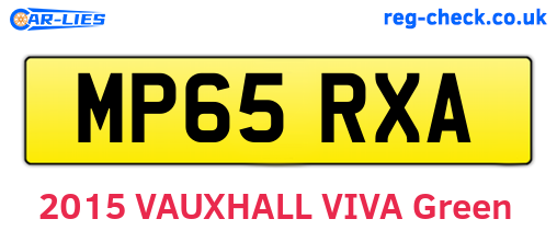 MP65RXA are the vehicle registration plates.