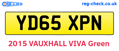 YD65XPN are the vehicle registration plates.