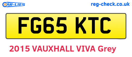 FG65KTC are the vehicle registration plates.