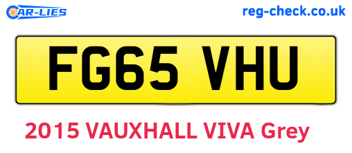 FG65VHU are the vehicle registration plates.