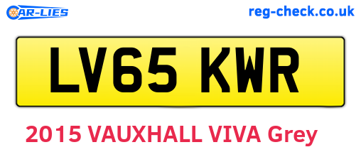 LV65KWR are the vehicle registration plates.