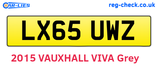 LX65UWZ are the vehicle registration plates.