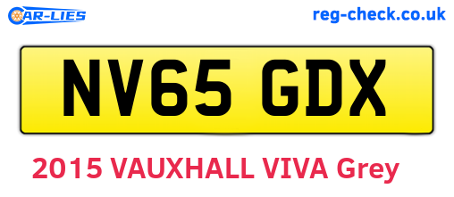 NV65GDX are the vehicle registration plates.