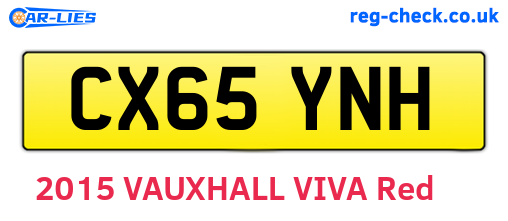 CX65YNH are the vehicle registration plates.