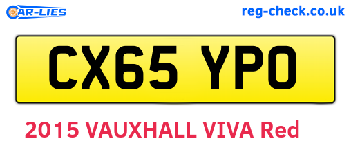 CX65YPO are the vehicle registration plates.