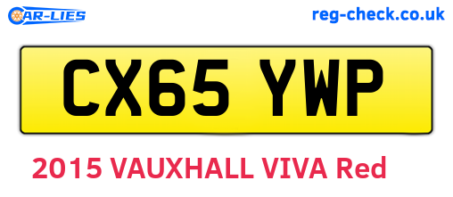 CX65YWP are the vehicle registration plates.