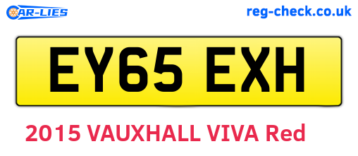 EY65EXH are the vehicle registration plates.