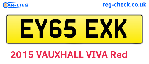 EY65EXK are the vehicle registration plates.