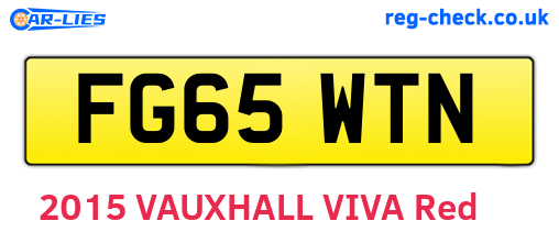 FG65WTN are the vehicle registration plates.