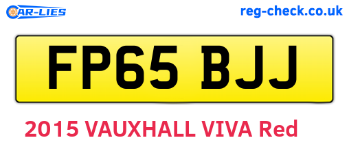 FP65BJJ are the vehicle registration plates.