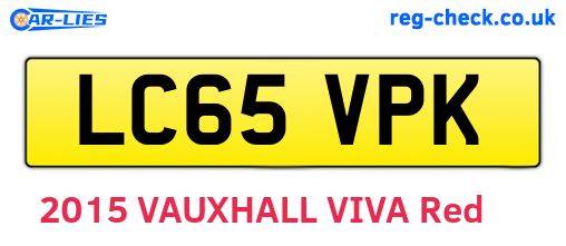 LC65VPK are the vehicle registration plates.