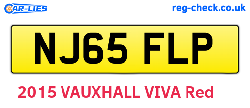 NJ65FLP are the vehicle registration plates.