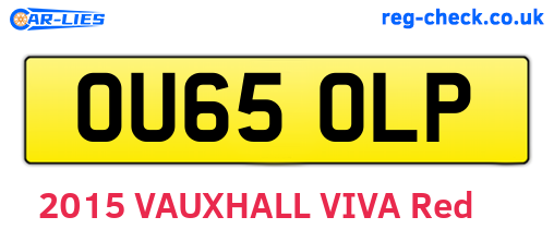 OU65OLP are the vehicle registration plates.
