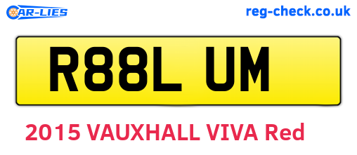 R88LUM are the vehicle registration plates.