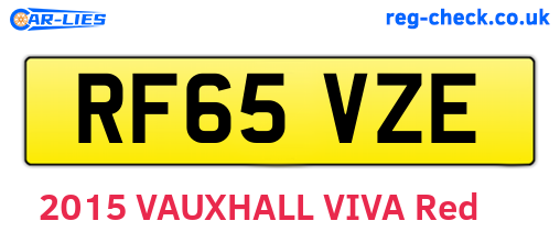RF65VZE are the vehicle registration plates.