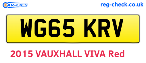 WG65KRV are the vehicle registration plates.