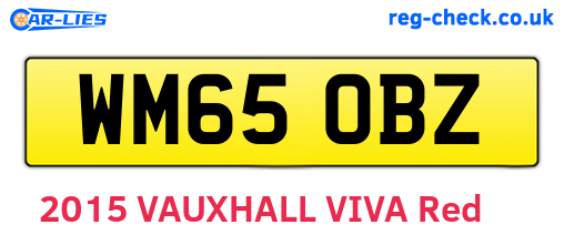 WM65OBZ are the vehicle registration plates.