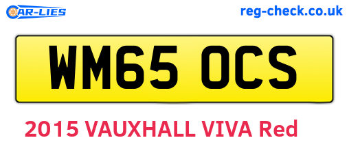 WM65OCS are the vehicle registration plates.