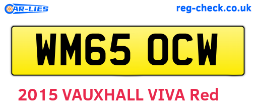 WM65OCW are the vehicle registration plates.