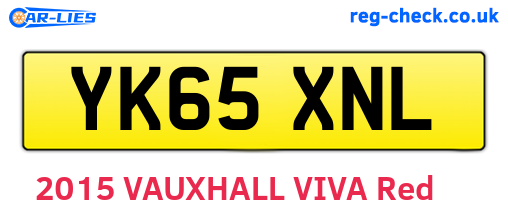YK65XNL are the vehicle registration plates.