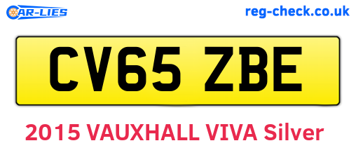 CV65ZBE are the vehicle registration plates.