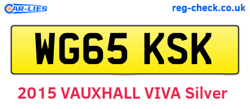 WG65KSK are the vehicle registration plates.
