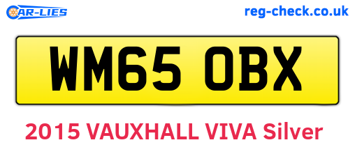 WM65OBX are the vehicle registration plates.