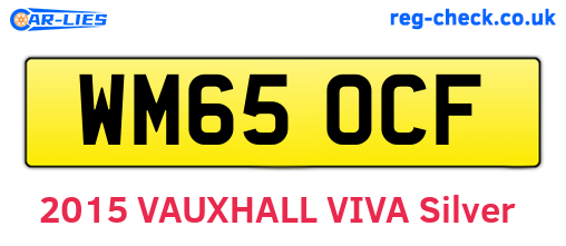 WM65OCF are the vehicle registration plates.
