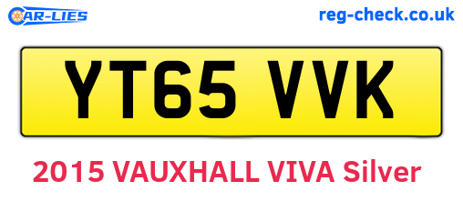 YT65VVK are the vehicle registration plates.