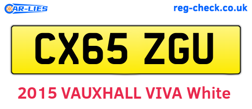 CX65ZGU are the vehicle registration plates.