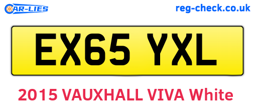 EX65YXL are the vehicle registration plates.