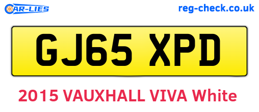 GJ65XPD are the vehicle registration plates.