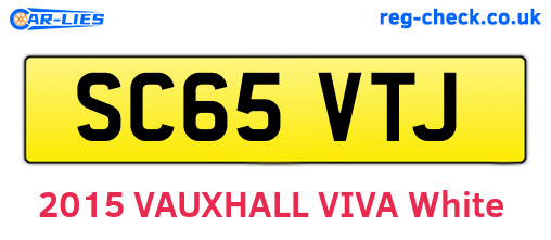 SC65VTJ are the vehicle registration plates.