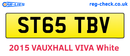 ST65TBV are the vehicle registration plates.