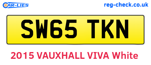 SW65TKN are the vehicle registration plates.
