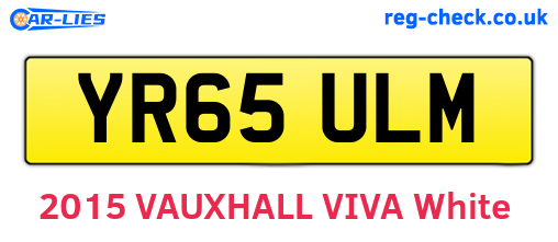 YR65ULM are the vehicle registration plates.