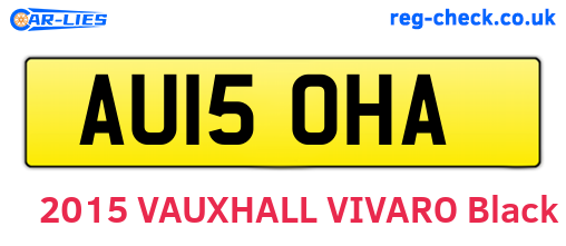 AU15OHA are the vehicle registration plates.