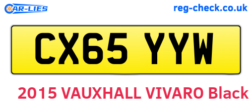 CX65YYW are the vehicle registration plates.