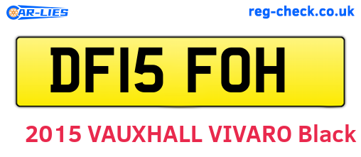DF15FOH are the vehicle registration plates.