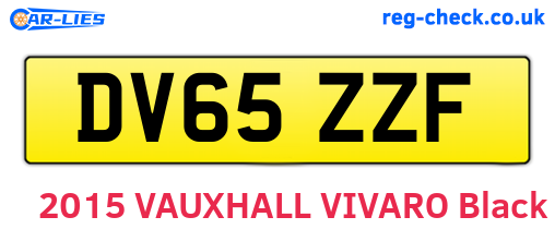 DV65ZZF are the vehicle registration plates.