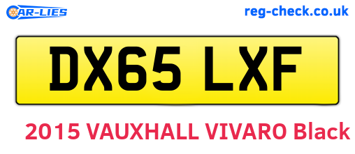 DX65LXF are the vehicle registration plates.
