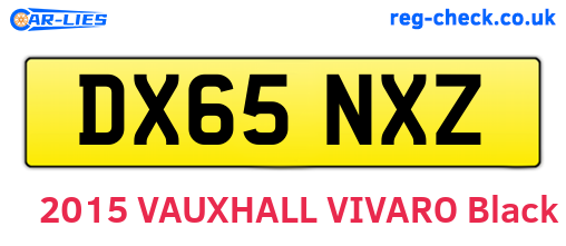 DX65NXZ are the vehicle registration plates.