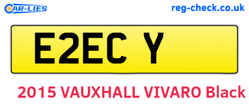E2ECY are the vehicle registration plates.