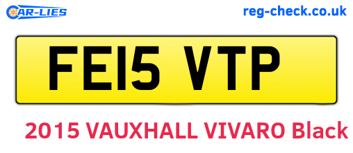 FE15VTP are the vehicle registration plates.